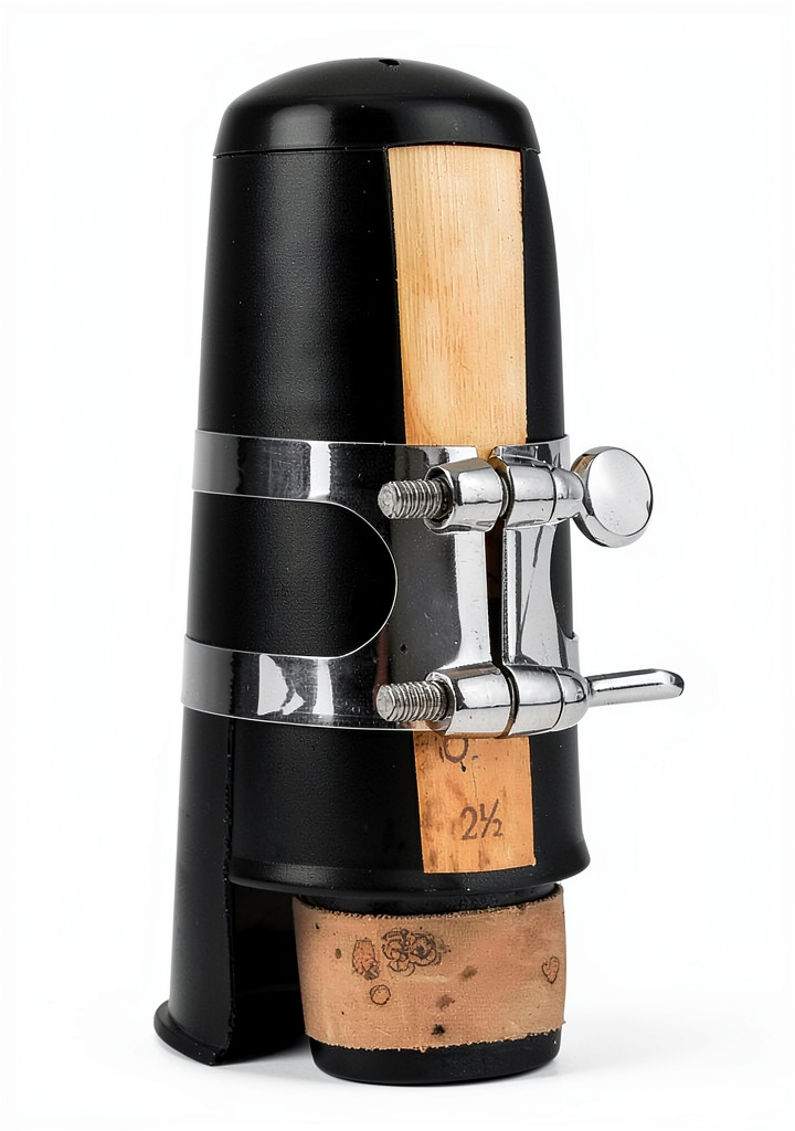 Installing Clarinet Mouthpiece Set Nickel Plated B Flat on a wooden desk