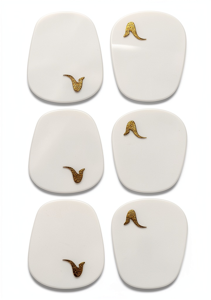 Installing Pavo Saxophone Mouthpiece Patches Plastic Comfort Grip on a wooden desk