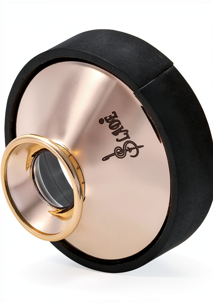 Alto sax mute being installed on a saxophone