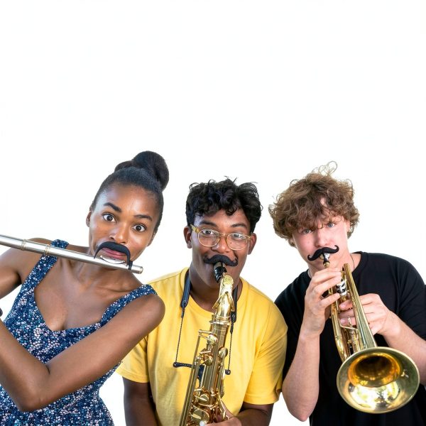 Brasstache XL Clip-On Saxophone Mustache Fun Design-7