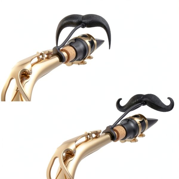 Brasstache XL Clip-On Saxophone Mustache Fun Design-2