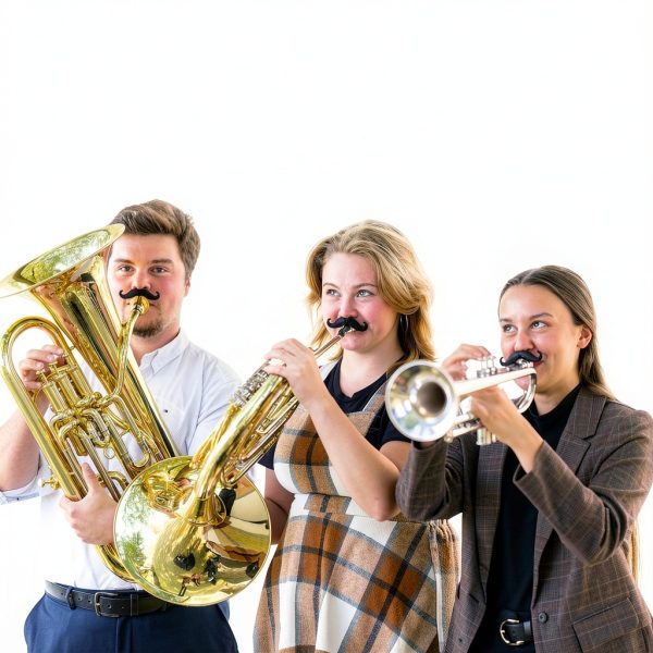 Brasstache XL Clip-On Saxophone Mustache Fun Design-6