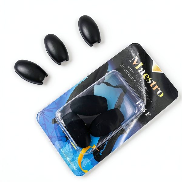 Saxophone Rubber Thumb Rest 3pcs Black Soft Silicone Palm Key Riser-4